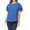 Royal Blue, variant on Women's Casual Floral Flowy Short Sleeve Round Neck Key Hole Tee Blouse Top