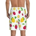 thumbnail image 4 of Lsque Strawberry and Lemon Mens Sleep Pajama Shorts,Short Pajama Pants, Cotton Ultra-Soft Knit-X-Large, 4 of 9