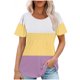 thumbnail image 1 of Tops Cortos para las Mujeres Cuello Redondo Suelto Impreso de Manga Corta, Tops Sueltos para las Mujeres, 1 of 5