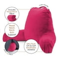 thumbnail image 3 of Nestl Reading Pillow, Extra Large Comfortable Bed Rest Pillow with Arms - Premium Shredded Memory Foam TV Pillow, Detachable Neck Roll & Lumbar Support Pillow - Hot Pink, 3 of 8