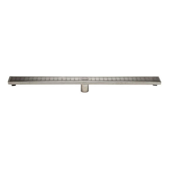 ALFI brand ABLD36D 36" Modern Stainless Steel Linear Shower Drain with Groove Lines