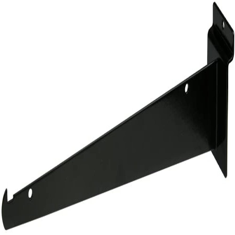 Only Hangers 12" Black Slatwall Shelf Bracket Box of 48 