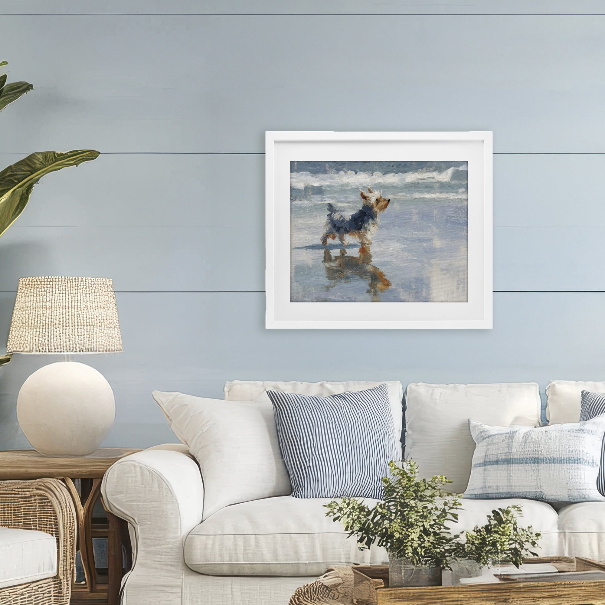 Stupell Industries Yorkie's Quiet Moment White Framed Print Under Glass, design by Svetlana Aleynikova