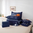 thumbnail image 6 of Erosebridal Basketball Ball Game Kids 7-Piece Twin Bedding Sets,Sport Theme Bedding Comforter Set For Boys,Reversible navy blue, 6 of 7
