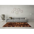 thumbnail image 3 of Ahgly Company Indoor Square Abstract Orange Modern Area Rugs, 3' Square, 3 of 4