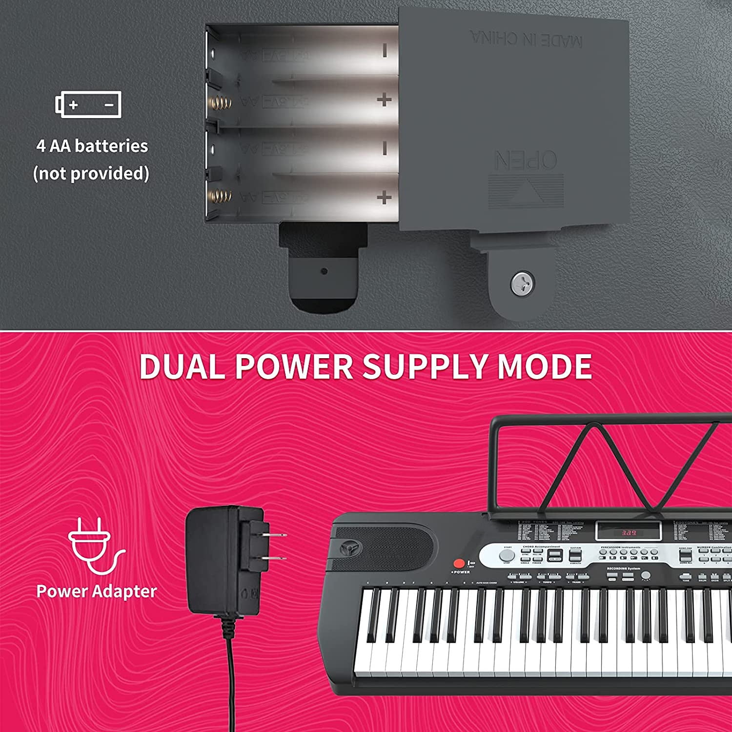 YouYeap 61 Key Portable Electric Piano Keyboard Set with