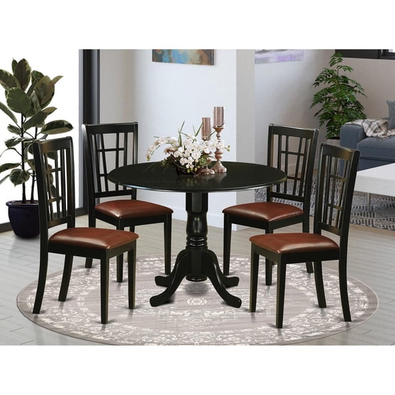 East West Furniture 5  PC  Dining  room  set  -Table  and  4  Dining  Chairs