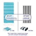 thumbnail image 3 of PADISHAHHOME Turkish Beach Towels, Bulk Case of 36 | Oversized, Quick Dry, Sand Free | 100% Cotton, Large 38x71" Towels for Beach, Pool, Travel | Ultra-Soft, Compact, Absorbent | Teal, 3 of 9