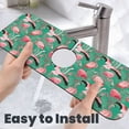 thumbnail image 6 of Vsdgher Tropical Flamingo Kitchen Sink Splash Guard Faucet Mat -1 PC Super Absorbent Fast Drying Mat Sink Gadgets-Splash, Bathroom,Sink Mat,(15" X 5.5" ), 6 of 7