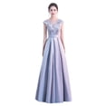thumbnail image 5 of Vestido de noche para mujer, largo, de verano, elegante, para banquetes, para anfitriona, ajustado, adelgazante, estilo princesa, 5 of 5