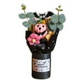thumbnail image 3 of Ramo de cabeza de calabaza de Halloween, adorno de fantasma de calabaza, decoración, mini flor rosa, 3 of 9