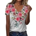 thumbnail image 2 of Njagoc3 Women's Romantic Floral Embellished Short Sleeve Top - Elegant Everyday Casual & Date Night Wear, 2 of 6
