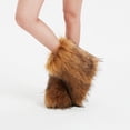 thumbnail image 5 of Women Faux Fur Boot Furry Fluffy Snow Boot Short Boots Warm Comfortable Outdoor Flat Shoes, 5 of 6