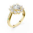 thumbnail image 2 of Zuwelria 2.00 Carat Luxurious Round Cut Unique Moissanite Diamond Wedding Ring for Women | Promise Ring for Her | 18K Yellow Gold Plated Silver Size 7, 2 of 8