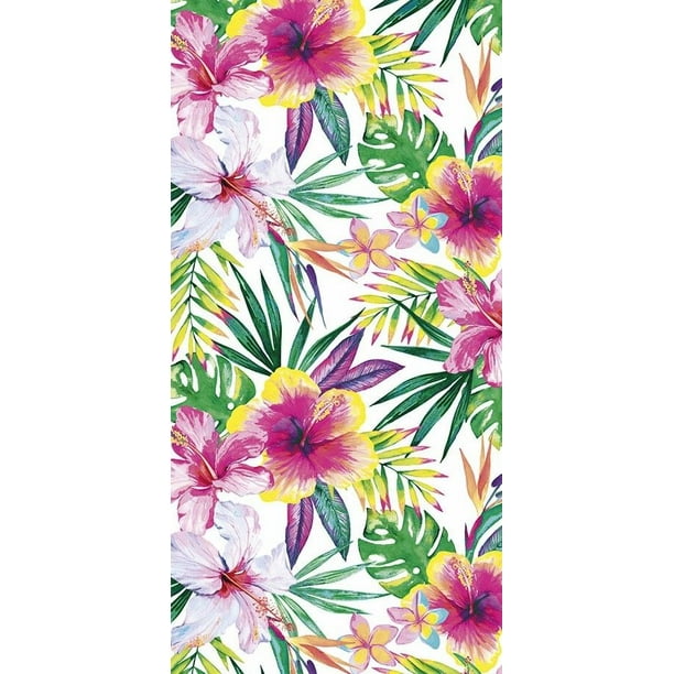 Tropical Hibiscus Beach Towel 30" x 60" 100 Cotton