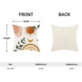 thumbnail image 5 of Boho Summer Pillow Covers 20 x 20 Inch, Fall Orange Rainbow Sun Moon Decor Throw Pillows for Couch Bed, Modern Abstract Leaf outdoor Farmhouse Decorative Pillowcase Linen Cushion Cover Set of 2, 5 of 6