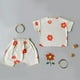 thumbnail image 1 of Conjunto de pijamas de verano para bebés de 0 a 5 años, ropa de descanso con estampado bonito, Top de manga corta + Pantalones cortos, ropa informal para el hogar para niños y niñas de 2 uds., 1 of 6