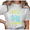 White-1, variant on Women's Iced Coffee And Sunshine All Day Every Day Cold Cup Graphic Cropped Short Sleeve T-shirt Relaxed Fit
