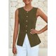 thumbnail image 3 of Chaleco PRETTYGARDEN Blazer Sin Mangas con Botones Verde Militar XL, 3 of 8