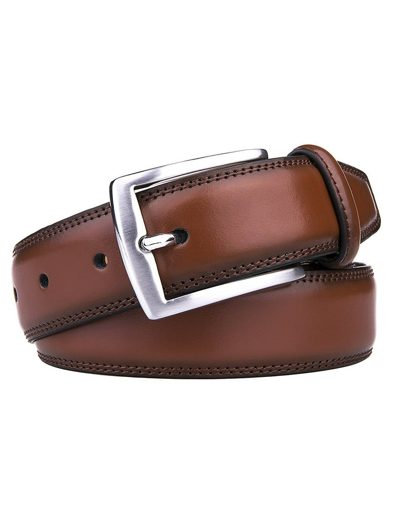 Men's Belt, Genuine Leather Dress Belts for Men - Classic & Fashion Design for Work Business and Casual (Brown, 36in) - Walmart.com Men's Belt, Genuine Leather Dress Belts for Men - Classic & Fashion Design for Work Business and Casual (Brown, 36in) - Walmart.com