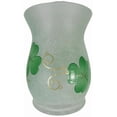 thumbnail image 2 of Yankee Candle 4 Leaf Clover Shamrocks Large Crackle Glass Hurricane Jar Candle Holder St Patrick's Day, 2 of 4