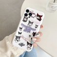 thumbnail image 1 of Phone Case for For Apple iphone 12 Pro Max 11 Mini Girls Anti-drop Cartoon Cinnamoroll Kuromi Hello Kitty Silicone Printed Cover ZR, 1 of 7