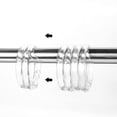 thumbnail image 3 of 24 Pack Clear Plastic Shower Curtain Rings, Easy Click Shower Curtain, 3 of 5