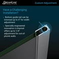 thumbnail image 3 of DreamLine Mirage-X 56-60 in. W x 58 in. H Frameless Sliding Tub Door in Chrome; Right Wall Installation, 3 of 9