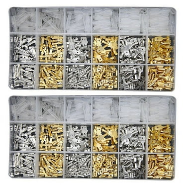 1080Pcs 2.8/4.8/6.3mm Wire Connectors Kit Crimp Female/Male Spade Terminals Set for Electrical Wiring Car Audio Speaker