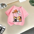 thumbnail image 2 of Little Girl Short Sleeve Tee Shirt Cotton Casual Crewneck Graphic Tops Multiple colors T-Shirts 2 Packs, 2 of 4