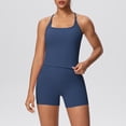 thumbnail image 5 of Workout Sets for Women Spaghetti Strap Racerback Tank Tops and High Waist Shorts 2 Piece Gym Yoga Running Sets Tracksuit, 5 of 6