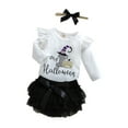 thumbnail image 2 of xiaxaixu Infant My First Halloween Romper + Skit + Bow Headband, Ruffle, 2 of 9