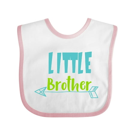 

Inktastic Little Brother Younger Brother Arrow Sibling Gift Baby Boy Bib