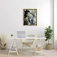 thumbnail image 2 of Floral Blossom Woman Collage Botanical & Floral Graphic Art Metallic Gold Framed Art Print Wall Art, 2 of 6