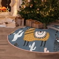 thumbnail image 5 of Fuzoiu Llama and Cactus Print Christmas Tree Skirt,Xmas Christmas Decorations,Xmas Tree Mat for Farmhouse Holiday New Years Home Party Decor Tree Rugs-30", 5 of 6