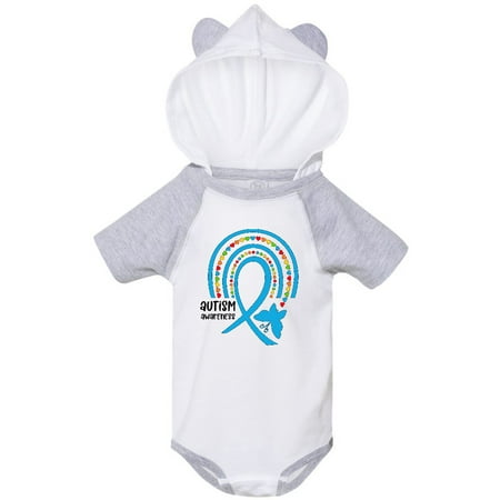 

Inktastic Autism Awareness Ribbon Rainbow and Butterfly Gift Baby Boy or Baby Girl Bodysuit