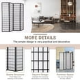 thumbnail image 7 of CL.HPAHKL 6Ft Tall 4 Panel Oriental Shoji Screen, Folding Japanese Room Divider with Solid Wood Frame, Portable Decoration Privacy Screen for Home Office Bedroom Restaurant, Square Grid, 7 of 7