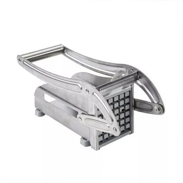 Stainless Steel French Fry Cutter & Vegetable Slicer with 2 Blades – Potato Chopper & Dicer