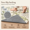 thumbnail image 6 of DEORAB 5x7 Washable Area Rug for Living Room with Non Slip Backing,Traditional Hallway Runner Rug,Low Pile Lightweight Carpet,Floral Print Mat,Better Home,Washable Machine,Green, 6 of 10