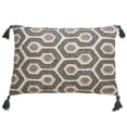 thumbnail image 1 of Saro Lifestyle 3173.GY1624BP Bloc Imprimé Moderne Poly Rempli Coussin, 1 of 1