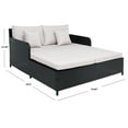thumbnail image 3 of SAFAVIEH Cadeo Outdoor Patio Daybed, Black/Light Grey, 3 of 12