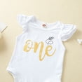 thumbnail image 7 of Fesfesfes Toddler Kids Baby Girls Cartoon Letter Print Blouse Shorts Headwear Clothes Set, 7 of 7