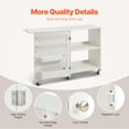 thumbnail image 6 of VEVOR Folding Sewing Table, Multipurpose Sewing Machine Table with Compact Design, Wheels, Shelves, Storage Trays, Wooden Pegs, and Magnetic Doors, Sewing Desk Cabinet for Sewing Machine, White, 6 of 9