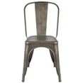thumbnail image 2 of Lacoo Metal Stacking Dining Chairs for Outdoor Dining Cafe Exquisite Chairs Set of 4, Gun, 2 of 7