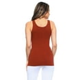 thumbnail image 5 of Women's Sleeveless Seamless Tank Top - Brick Red, 5 of 5