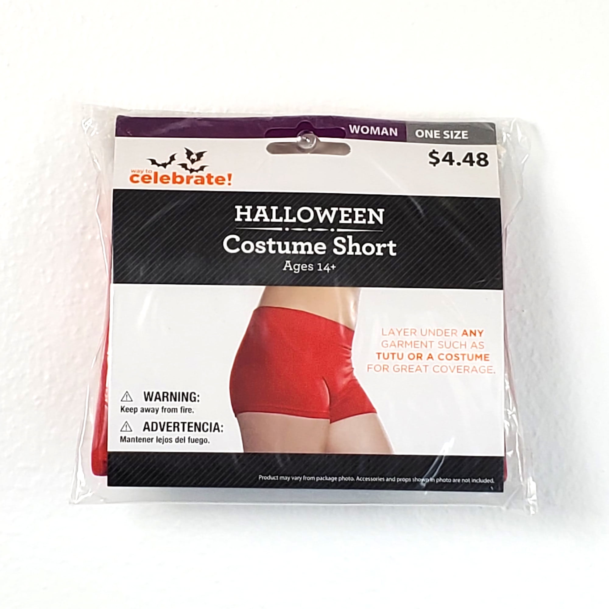 NEW WOMEN'S ADULT Red COSTUME SHORTS Halloween Costume ONE SIZE