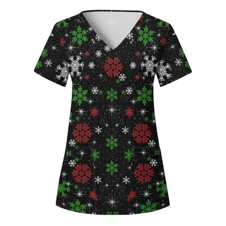 

Fragarn V-Neck Womens Scrubs Top Workwear Originals with Rib-Knit Back Panels