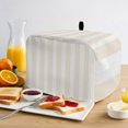 thumbnail image 2 of Toaster Cover 2 Slice, Cream Striped Dustproof Bakeware Oven Protector with Top Hook, Modern Farmhouse Cream White Stripes Waterproof Small Kitchen Appliance Toasters Dust Cover, 12"x7.5"x8", 2 of 9
