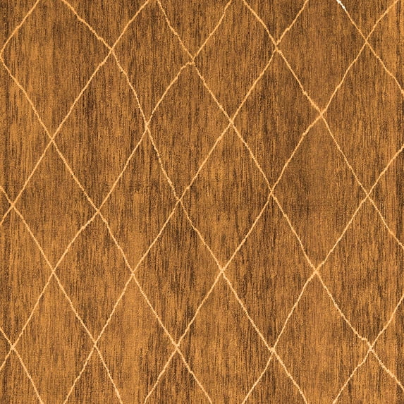 Ahgly Company Indoor Square Abstract Orange Modern Area Rugs, 5' Square