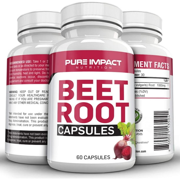 Pack of 2 Beet Root Capsules Nitric Oxide NonGMO Beet Root Extract